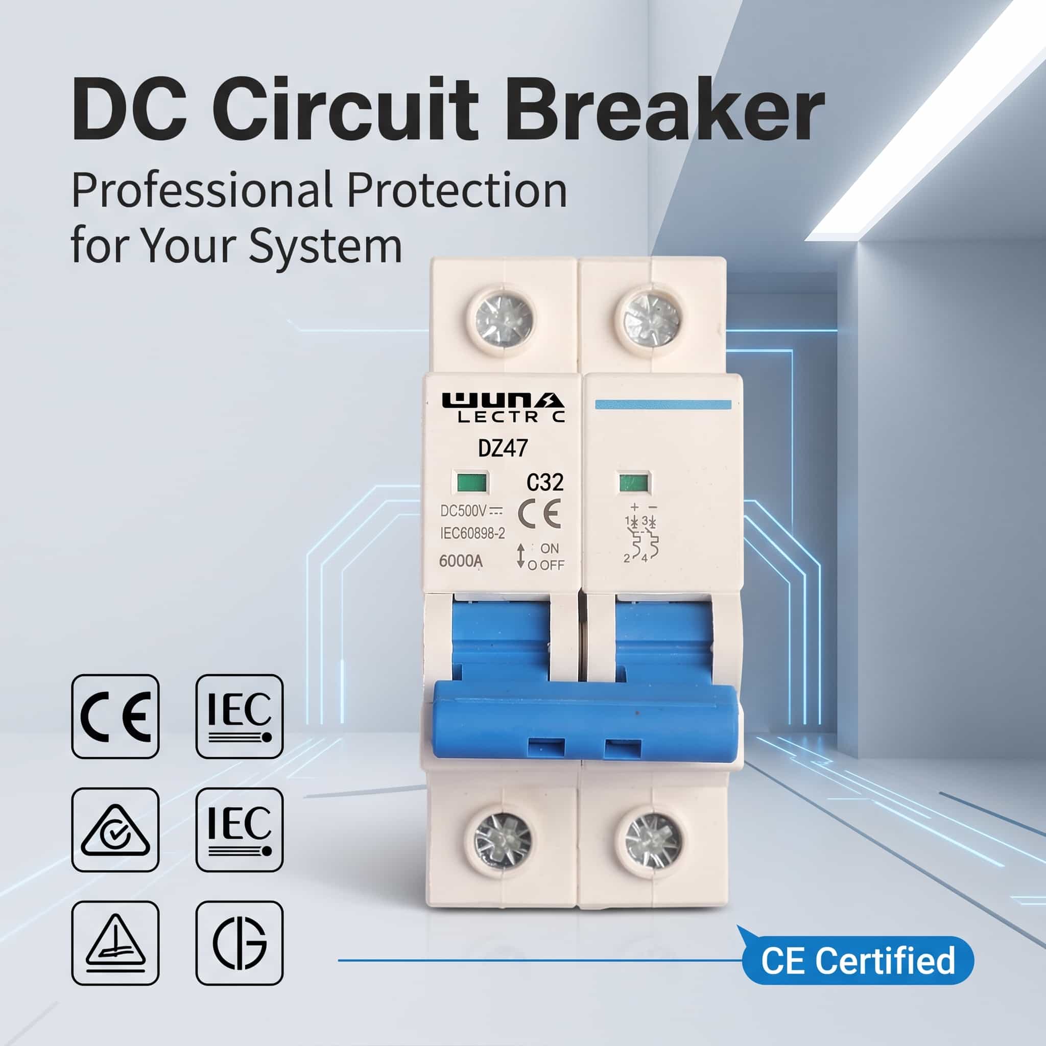 2 Scorthóir Ciorcaid Miniature Pole DC DZ47 C32 500V